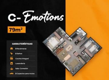 Departamento de 3 habitaciones, Zapopan · Departamento de 79 m² Modelo Emotions de Artpark Bosque Vertical