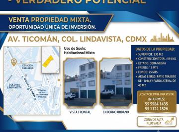 Inmueble productivo urbano , Gustavo A. Madero · Col. Lindavista, Ticoman y Riobamba, Edificio Productos.