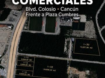 Terreno / Lote · 3000m² · Terrenos Comerciales en Venta Sobre Av Colosio Cancún Frente a Plaza Cumbres