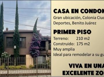 Casa de 3 habitaciones, Benito Juárez · Casa de 210 m² de Terreno, con 3 Recámaras en Venta en Colonia Ciudad de Los Deportes