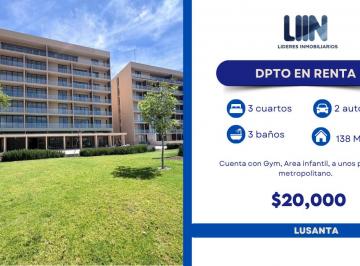 Departamento de 3 habitaciones, León · Departamento en Renta - Lusanta Frente Al Parque Metropolitano