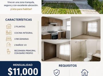 Casa en condominio de 3 habitaciones, Querétaro · Casa Habitación en Condominio Amueblada