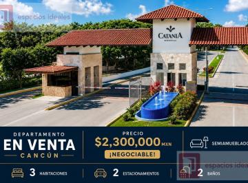 Departamento · 82m² · 3 Recámaras · 2 Estacionamientos · Departamento en Venta Cancún, Zona Sur