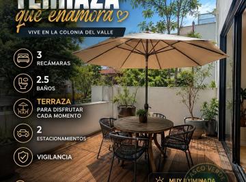 Casa en condominio · 230m² · 3 Recámaras · 2 Estacionamientos · Casa en Condominio con Terraza, del Valle