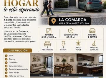 Casa · 68m² · 2 Recámaras · 2 Estacionamientos · Casa en Preventa Fraccionamiento La Comarca