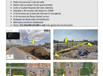 Terreno / Lote , San Mateo Atenco · Terreno de Oportunidad, Rodeado de Fraccionamientos Trato Directo