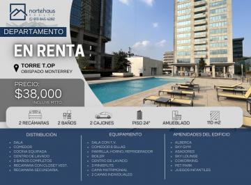 Departamento , Monterrey · Departamento en Renta en Torre T. Op (Amueblado y Equipado)