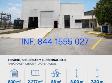 Bodega comercial , Ramos Arizpe · Bodega en Renta 800 m², Lista Para Producción en Parque Industrial, Ramos Arizpe
