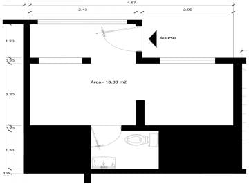 N/A · Espacio Profesional de 18.33 m² con Baño Privado – Tepeyac Insurgentes