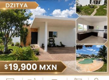 Casa en condominio · 210m² · 3 Recámaras · 2 Estacionamientos · Casa de Una Planta Dentro de Privada en en Venta Al Norte de Mérida