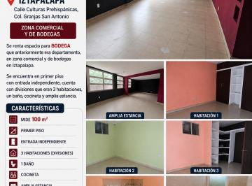 Bodega comercial de 3 habitaciones, Iztapalapa · Espacio Para Bodega en Renta