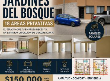 Oficina , Guadalajara · Oficina Corporativa en Renta con 18 Privados Jardines del Bosque