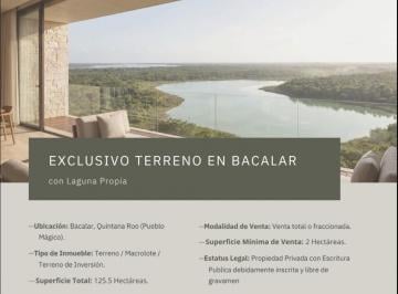 Terreno / Lote · 80000m² · Terreno en Venta con Laguna Privada en Bacalar