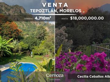 Terreno / Lote · 400m² · 4 Recámaras · Casa de Campo en Tepoztlan