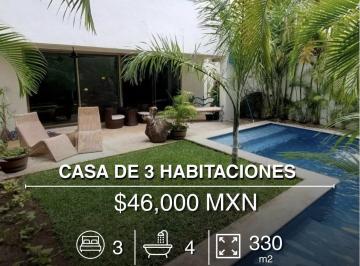 Casa · 330m² · 3 Recámaras · 2 Estacionamientos · Casa en Renta de 330 m² en Cumbres, Cancún