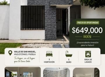 Casa de 1 habitación, Huejotzingo · Venta de Casa en Huejotzingo