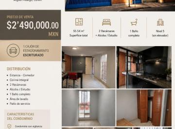 Departamento de 2 habitaciones, Miguel Hidalgo · Departamento de 67 m² con 2 Recámaras en Venta en Anáhuac II Sección