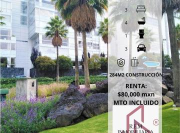Departamento · 284m² · 3 Recámaras · 3 Estacionamientos · Hermoso Departamento en Renta Amueblado y Equipado, Lomas del Pedregal