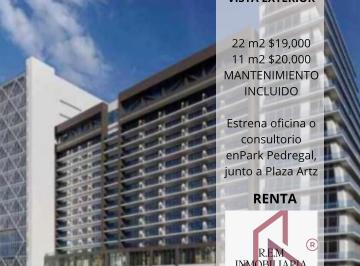 Oficina · 22m² · Renta 2 (Dos) Consultorio en Park Pedregal, Junto a Plaza Artz