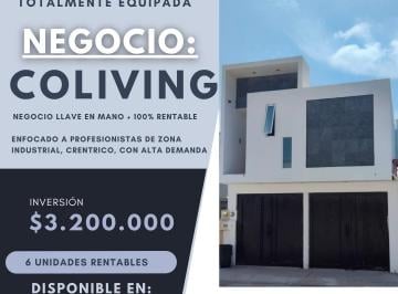 Edificio de 6 habitaciones, Villa de Pozos · Negocio de Coliving 100% Rentable