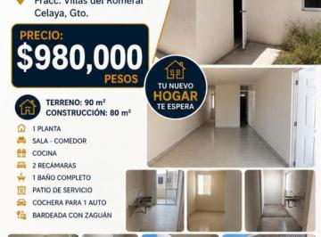 Casa de 2 habitaciones, Celaya · Casa en Venta en Celaya, Gto. Fracc. Villas del Romeral a 15 m Cel Centro