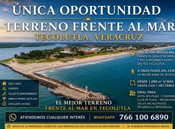 Terreno / Lote , Tecolutla · Terreno Frente Al Mar en Tecolutla, Veracruz Ideal Para, Casas Vacacionales