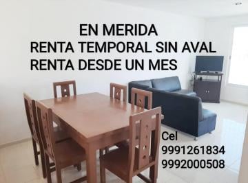 Casa de 2 habitaciones, Mérida · En Merida Renta Temporal o Larga Casa Cerca de Periferico y Aeropuerto
