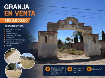 Terreno / Lote , Silao · Granja en Venta en Colinas del Sur con Construcción Obra Negra | 1,000 m² | Silao, Gto.