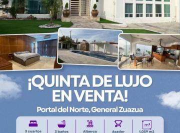 Quinta de 3 habitaciones, General Zuazua · Venta Quinta de Lujo en Portal del Norte
