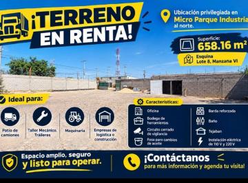Terreno industrial , Hermosillo · Terreno en Renta Micro Parque Industrial Norte Hermosillo Sonora