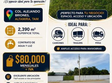 Terreno / Lote · 2390m² · Terreno en Juan Genaro de La Portilla, Altamira, Tam.