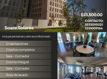 Departamento de 2 habitaciones, Zapopan · Departamento en Renta Solares $21,000