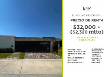 Casa de 3 habitaciones, León · Casa de 3 Recámaras en Renta en Residencial El Molino