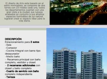 Departamento de 3 habitaciones, Puebla · Departamento Amueblado en Renta Torre Arts