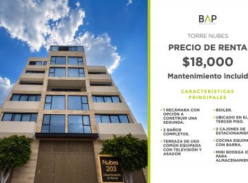Departamento de 1 habitación, León · Departamento en Renta en Jardines del Moral Torre Nubes