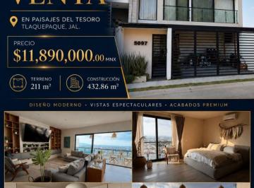 Casa de 4 habitaciones, San Pedro Tlaquepaque · Casa en Venta en Tlaquepaque, Jalisco (Paisajes del Tesoro)
