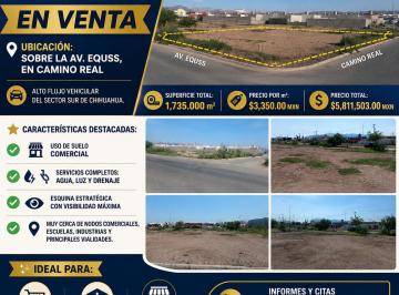 Terreno comercial , Chihuahua · Se Vende Terreno Comercial Al Sur de La Ciudad, Fracc. Paseos del Camino Real