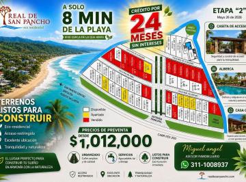 Terreno / Lote , Bahía de Banderas · Terrenos Cerca del Mar a Solo 9 Min de La Playa de San Pancho Nayarit!