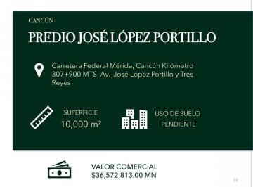 Terreno comercial , Cancún · Predio José López Portillo