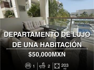 Departamento · 203m² · 1 Recámara · 2 Estacionamientos · Departamento en Renta de 203 m² en Residencial La Amada, Cancun