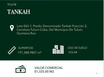 Terreno comercial , Tulum · Terreno Comercial de m² en Venta en Ejido Tulum