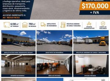 Terreno / Lote · 6138m² · Patio de Maniobras con Bodega en Renta