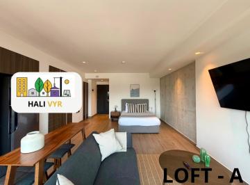 Departamento · 43m² · 1 Recámara · Loft en Renta en Roma Norte, Amenidades, Seguridad, Todo Incluido Tipo Hotel