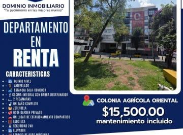 Departamento de 2 habitaciones, Venustiano Carranza · Dominio Inmobiliario Propone en Renta Departamento en Colonia Artes Graficas, Venustiano Carranza.