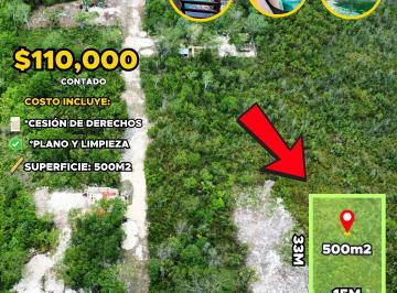 Terreno / Lote , Puerto Morelos · Último Terreno de 15 Mx 33 m (500 M²)