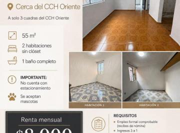 Departamento de 2 habitaciones, Iztapalapa · Renta Departamento