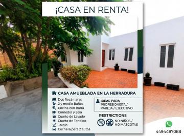 Casa en condominio de 1 habitación, Aguascalientes · Casa en Renta en La Herradura
