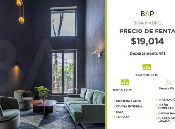 Departamento de 1 habitación, León · Departamento de 62 m² con 1 Recámara en Renta en Andrade