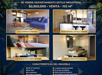 Departamento de 2 habitaciones, San Pedro Cholula · Se Vende Departamento Estilo Industrial