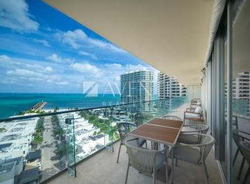 Departamento · 385m² · 4 Recámaras · 3 Estacionamientos · Departamento Amueblado en Renta, Sls Harbour, Cancún Quintana Roo.